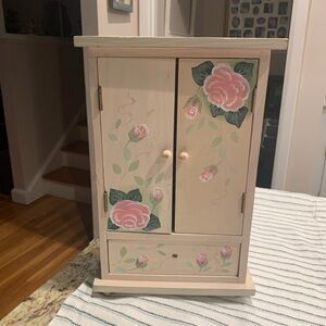 Vintage Painted Doll Armoire
